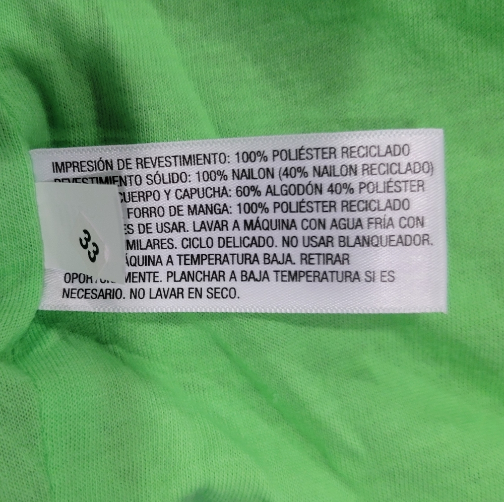 Cat & Jack Windbreak Green Dragon Print 1/2 Ziip Water Resistant Jacket Sz 10/12 - Picture 7 of 7